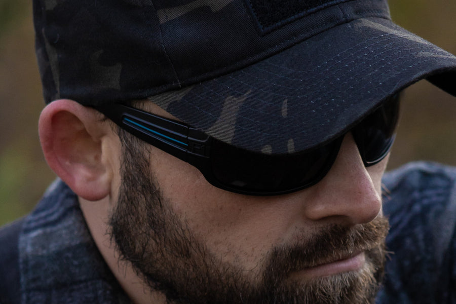 F1 Series Stealth Black Thin Blue Line Polarized