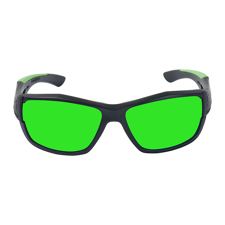 Series Green Lenses Matte Sunglasses Signature – Striyker Black/Green
